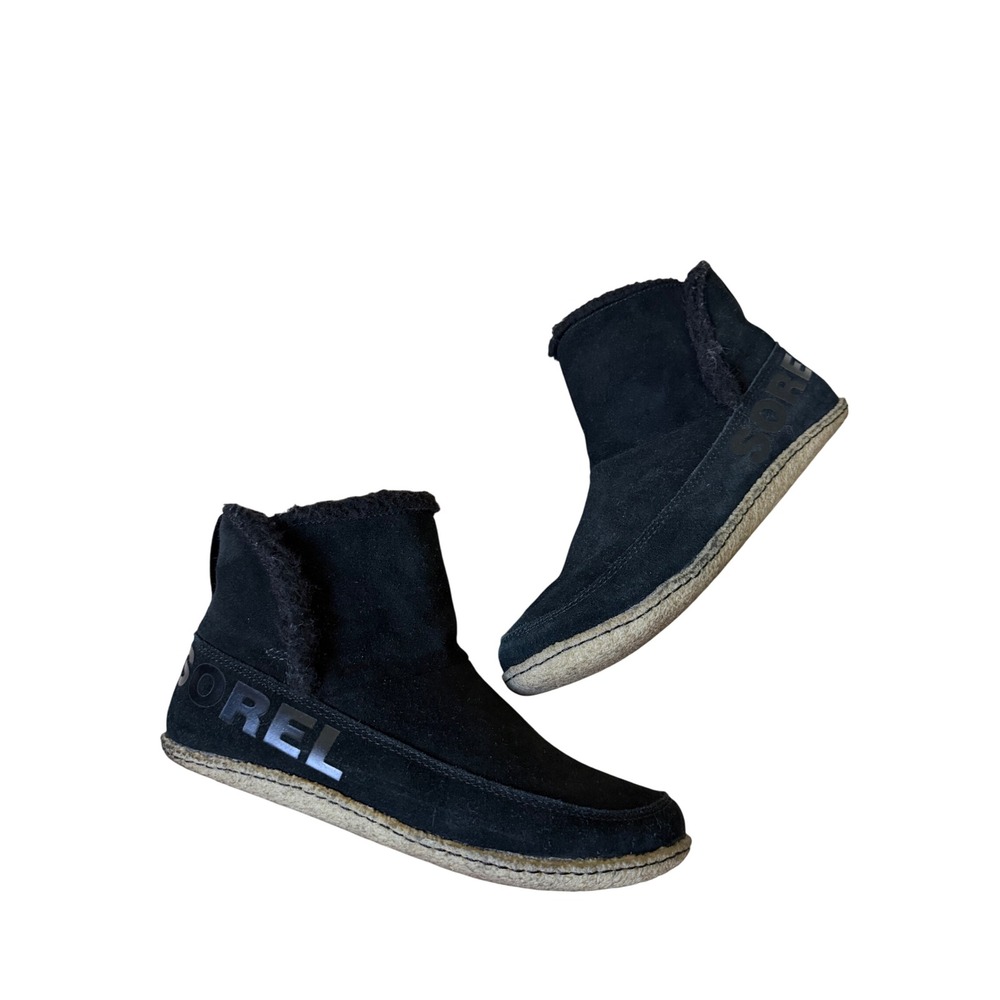 SOREL Women's Boots Nakiska Winter Sage Suede Lightweight Black size 9